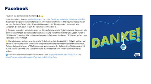 Facebook Post vom 18.06.2022