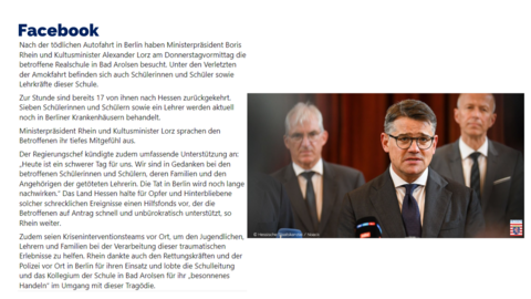 Facebook Post vom 09.06.2022