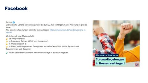 Facebook-Post vom 24. Mai 2022