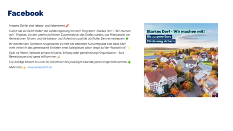 Facebook-Post vom 15. August 2022