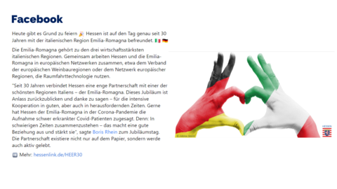 Facebook-Post vom 29. Juli 2022