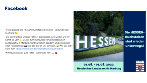 Facebook-Post vom 30. Juli 2022