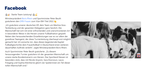 Facebook-Post vom 31. Juli 2022 Facebook-Post vom 31. Juli 2022