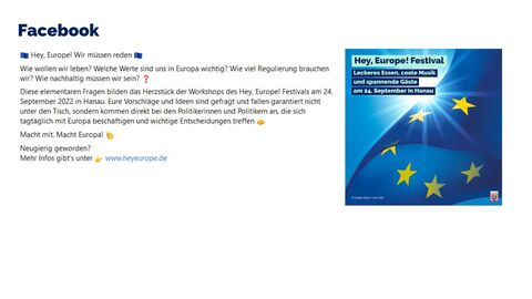 Facebook-Post vom 03. September 2022