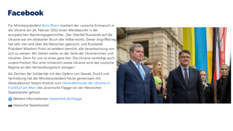 Facebook-Post von Freitag, 24. Februar 2023 um 14:58