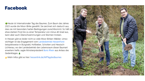 Facebook-Post vom 25.04.2023