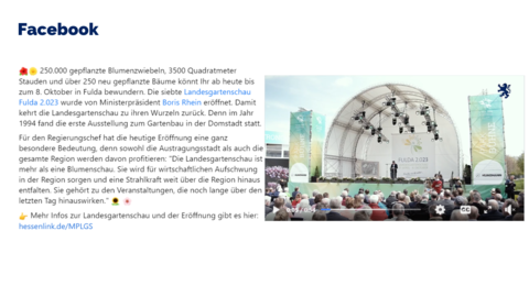 Facebook-Post vom 27.04.2023