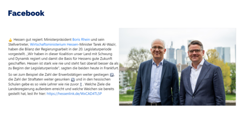 Facebook-Post vom 08.05.2023