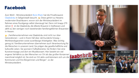 Facebook-Post vom 11.05.2023