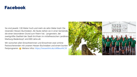 Facebook-Post vom 22. Juni 2023