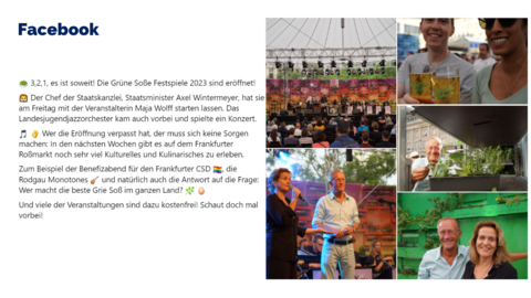 Facebook-Post vom 24. Juni 2023