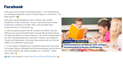 Facebook-Post vom 29. Juni 2023