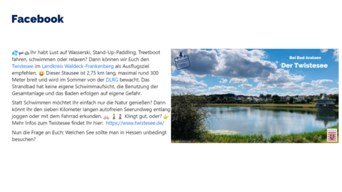 Facebook-Post vom 07. Juli 2023