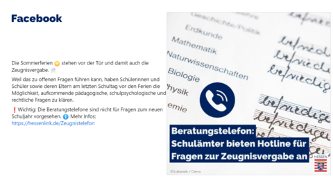 Facebook-Post vom 20. Juli 2023