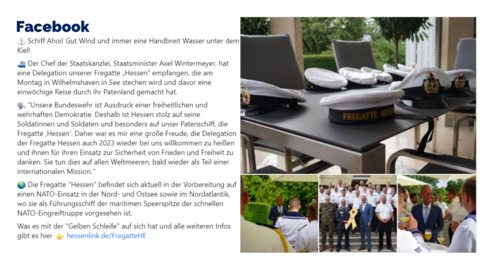 Facebook-Post vom 21. Juli 2023