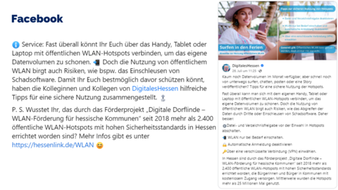 Facebook-Post vom 27. Juli 2023