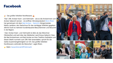 Facebook-Post vom 4.August 2023