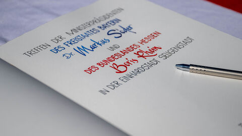 Treffen der Ministerpräsidenten Boris Rhein und Markus Söder