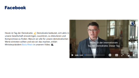 Facebook-Post vom 15. September 2023