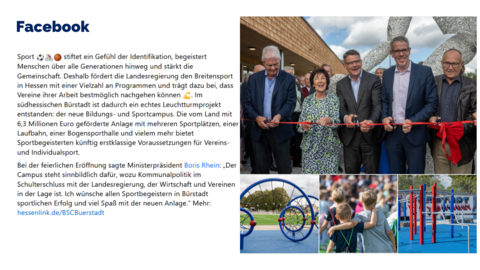 Facebook-Post vom 22. September 2023