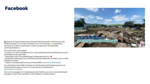 Facebook-Post vom 13. Oktober 2023