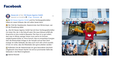 Facebook-Post vom 19. Oktober 2023