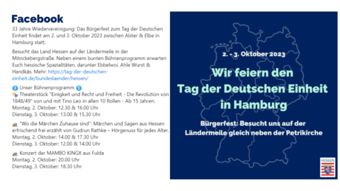 Facebook-Post vom 01. Oktober 2023