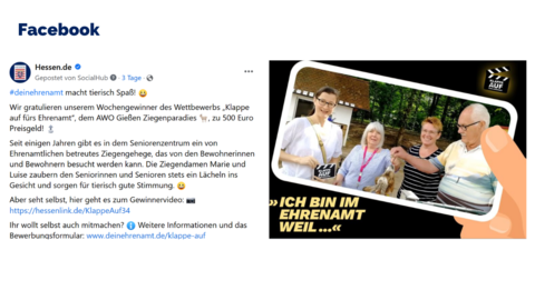 Facebook-Post vom 22. Oktober 2023