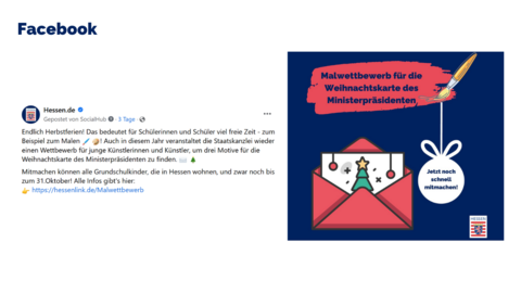 Facebook-Post vom 22. Oktober 2023