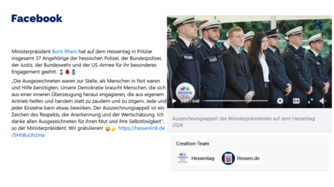 Facebook-Post von Samstag, 1. Juni 2024 um 16:20