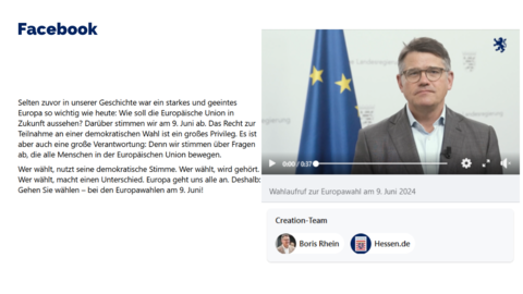 Facebook-Post vom 08. Juni 2024