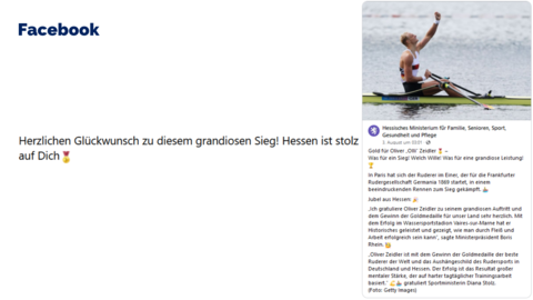 Facebook-Post vom 03. August 2024