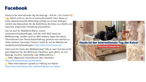 Facebook-Post vom 08. August 2024