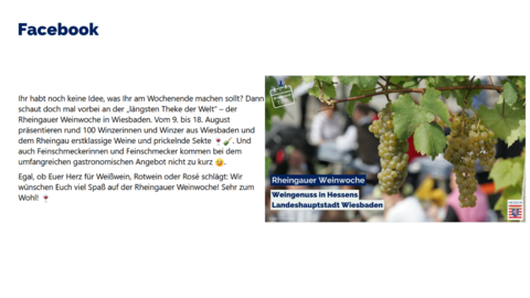 Facebook-Post vom 09. August 2024