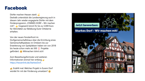 Facebook-Post vom 17. August 2024