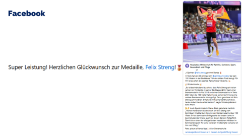 Facebook-Post vom 3. September 2024