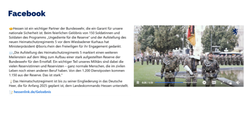 Facebook-Post vom 11. Oktober 2024