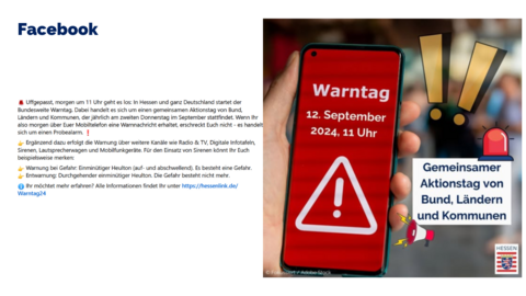 Facebook-Post vom 11. September 2024