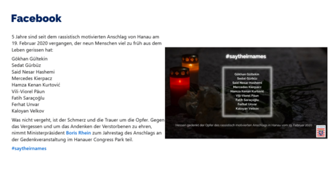 Facebook-Post vom 19. Februar 2025