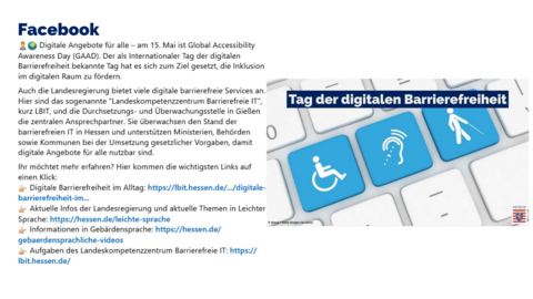 Facebook-Post vom 14. Mai 2025