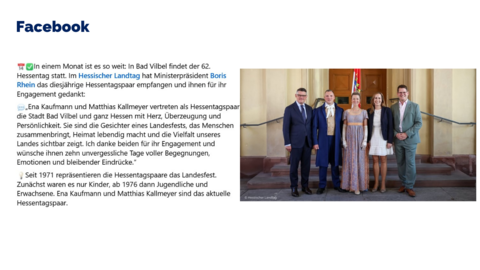 Facebook-Post vom 14. Mai 2025