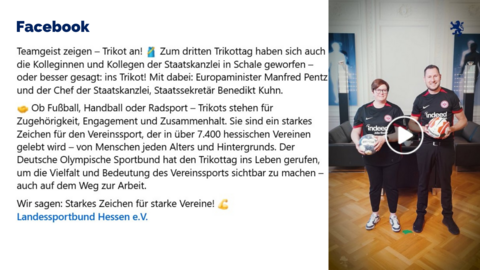 Facebook Post vom 20. Mai 2025