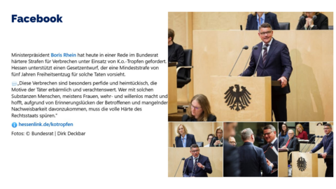 Facebook Post vom 23. Mai 2025