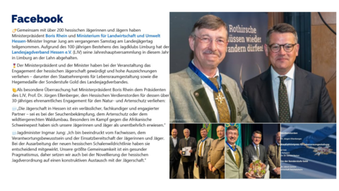 Facebook Post vom 26. Mai 2025