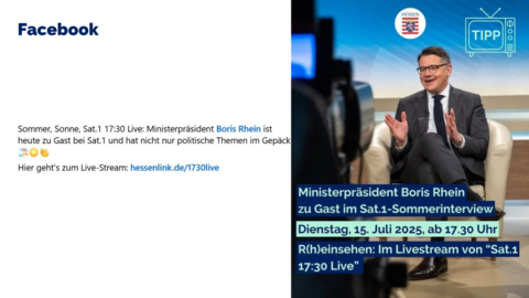 Facebook Post vom 15. Juli 2025