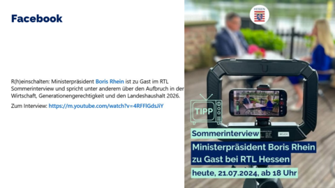 Facebook Post vom 21. Juli 2025