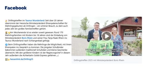 Facebook-Post vom 25. August 2025
