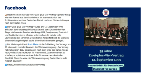 Facebook-Post vom 12. September 2025