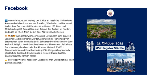 Facebook Post vom 31. Oktober 2025 