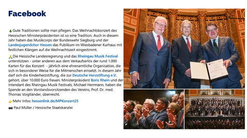 Facebook Post vom 08. Dezember 2025